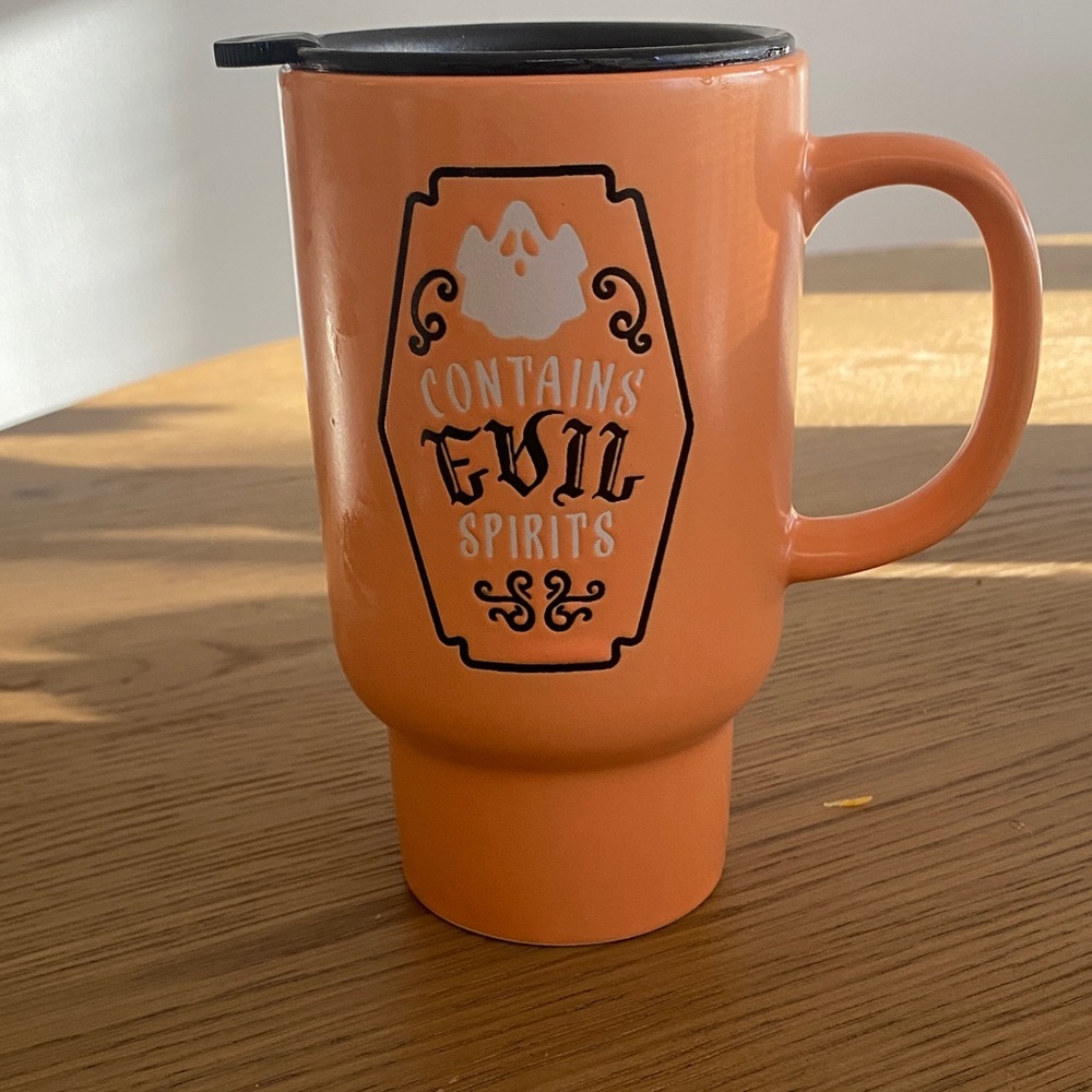 Orange Travel Mug with Ghost 👻 Design